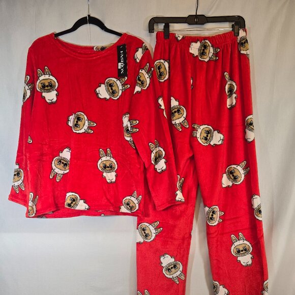 Adult Red Fleece Labubu Pajama set - Picture 1 of 3